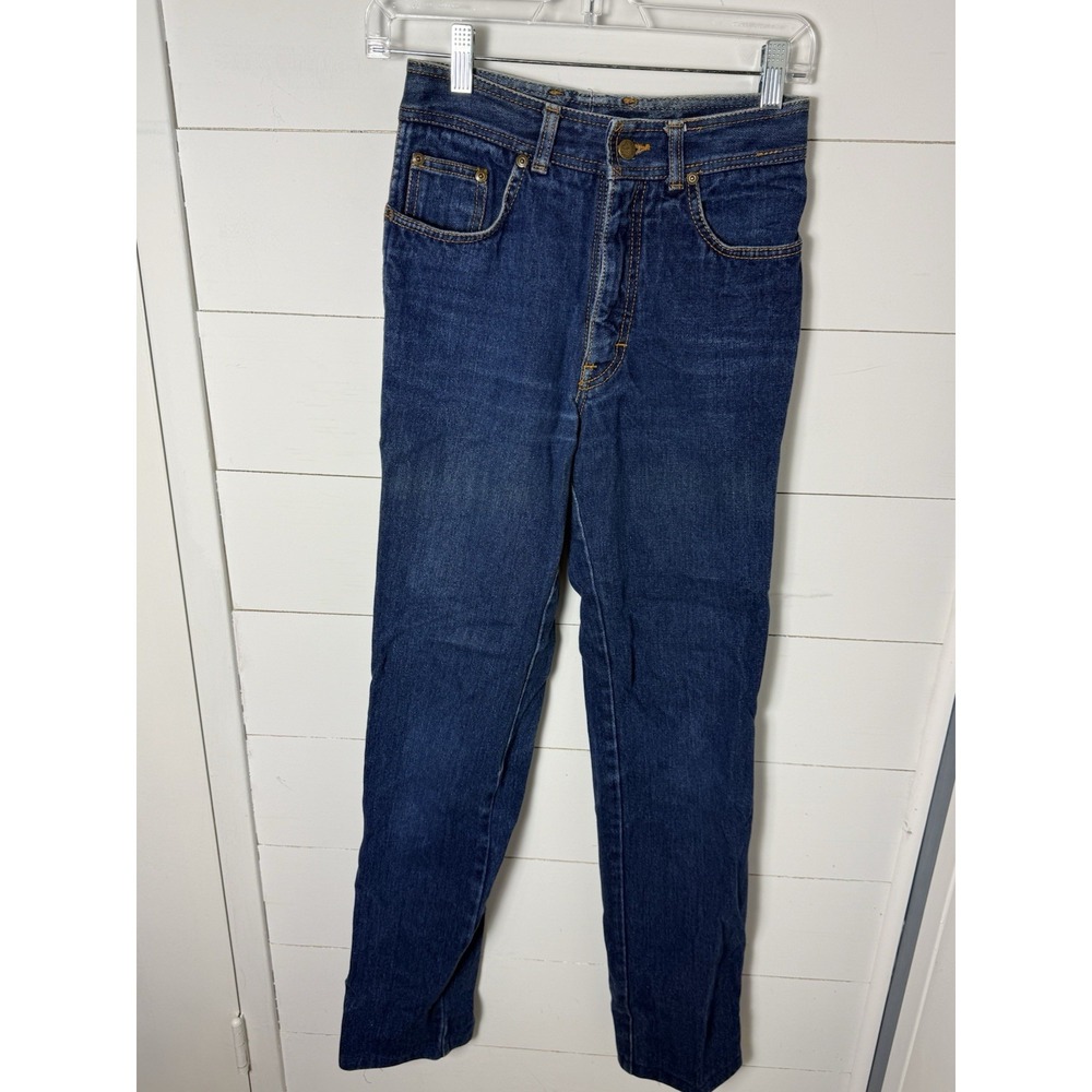 Vintage 80's Jordache Women's Blue Medium Wash Denim Straight Leg Jeans Cotton